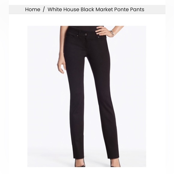 White House Black Market’The Slim’ Ponte pants NWOT’s size 10. - Picture 2 of 8